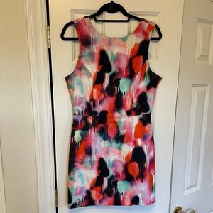 Multicolor Abstract Print Dress